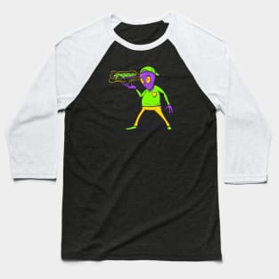 Pizza Delivery Alien Baseball T-Shirt